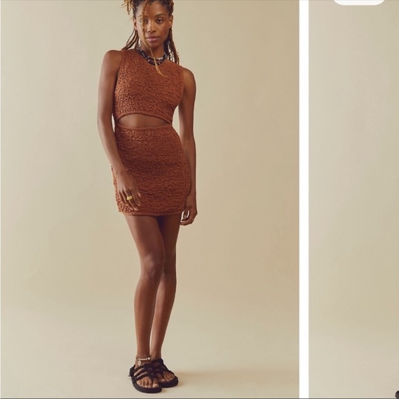 Free People Scarlett Mini Dress in color Sienna - Picture 3 of 8